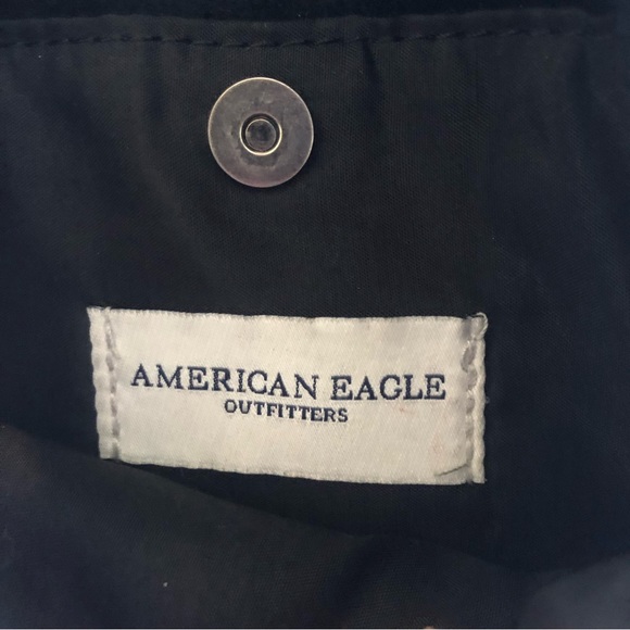 American Eagle Black Suede Foldover Bag - Picture 7 of 7